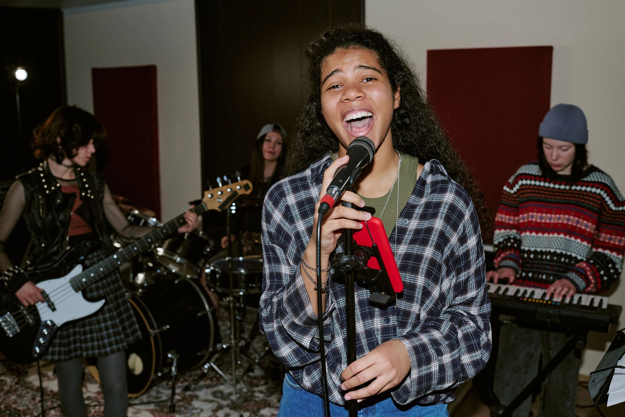 Young artists performing during rehearsal